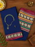 Navy Blue Narayanpet Cotton Saree NP002