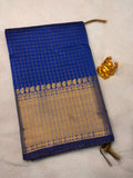Royal Blue Semi Banarasi Soft Silk Saree  MPSB004