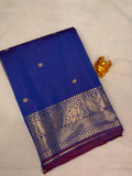 Royal Blue Semi Banarasi Soft Silk Saree  MPSB011