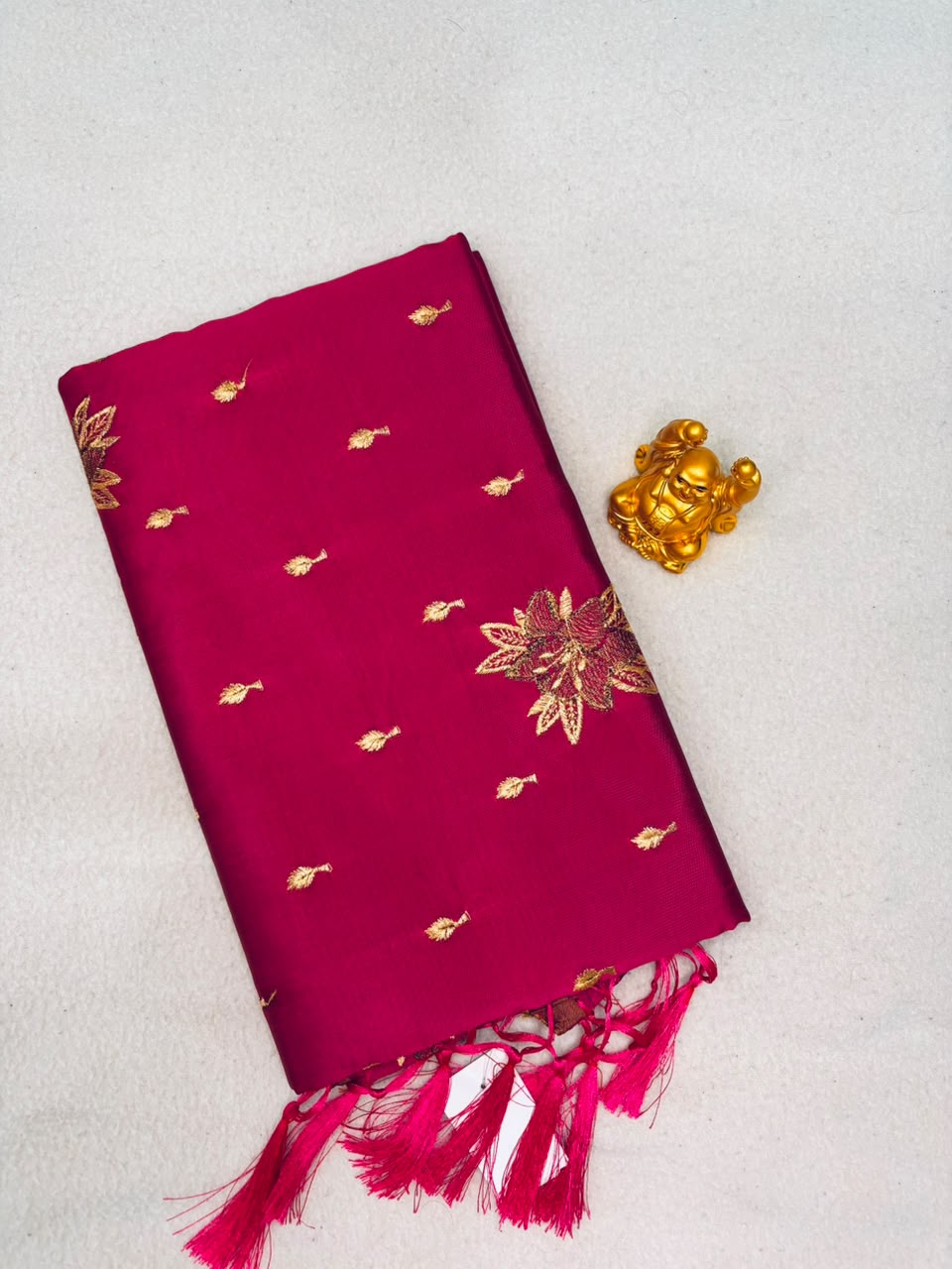 Magenta Pink Soft Silk Saree  MPSS4