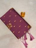 Wine Mauve Soft Silk Saree  MPSS3