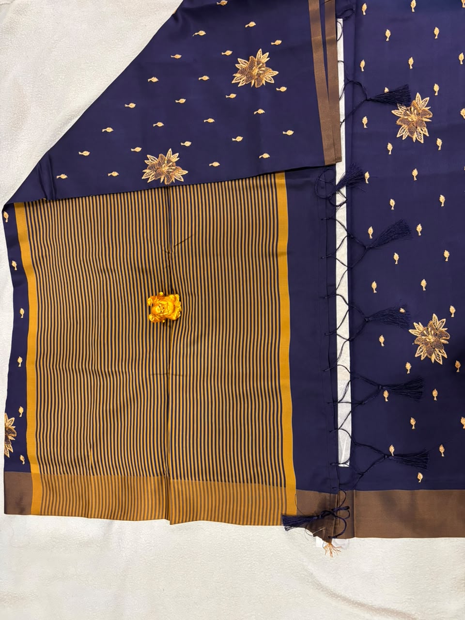 Navy Blue Soft Silk Saree MPSS2