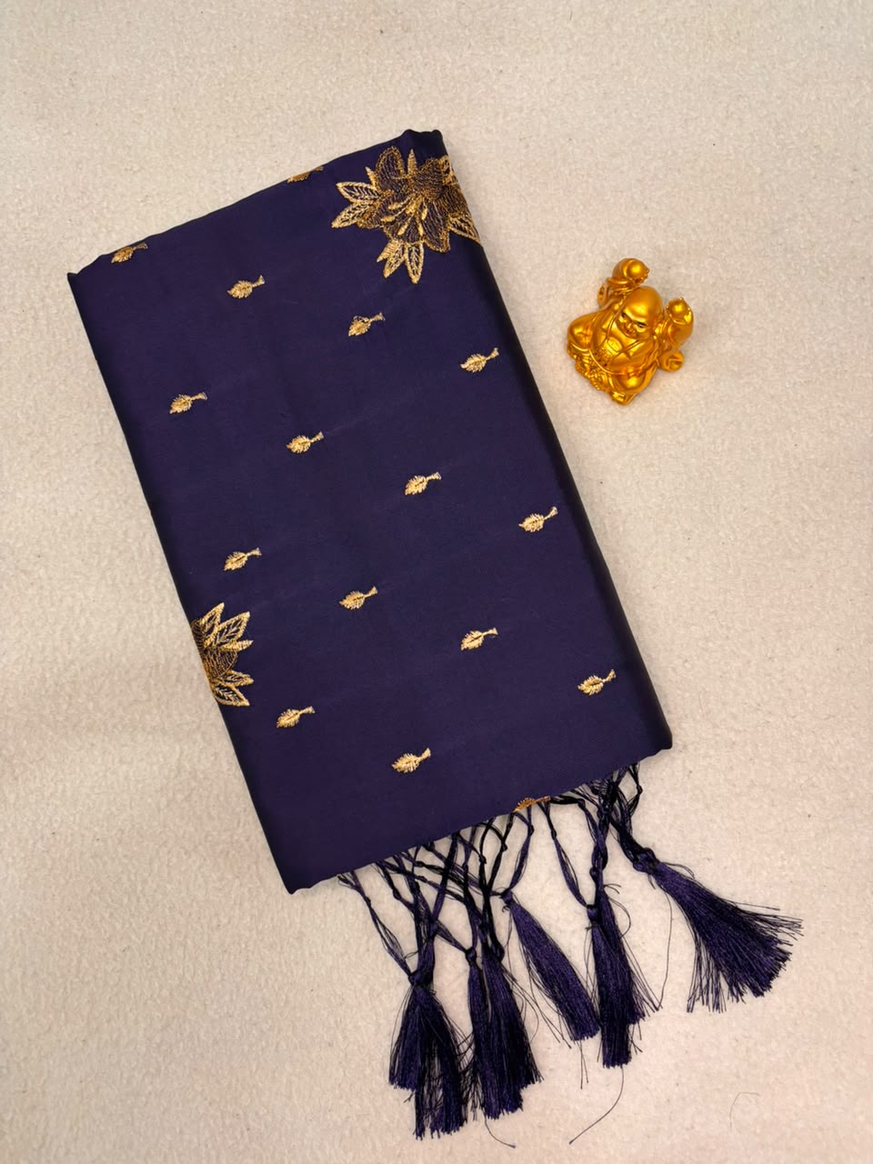 Navy Blue Soft Silk Saree MPSS2